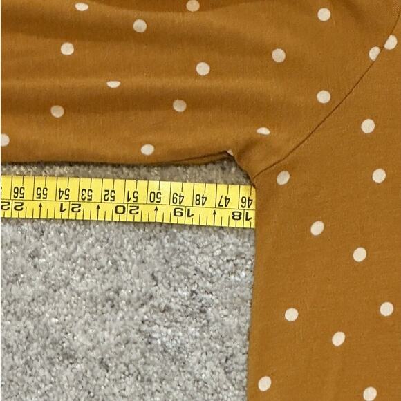 Old Navy Long Sleeve Midi Orange and White Polka Dot Medium Dress Size M - Picture 4 of 8